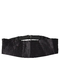 Black Silk Dotted Waist Tuxedo Belt Cummerbund