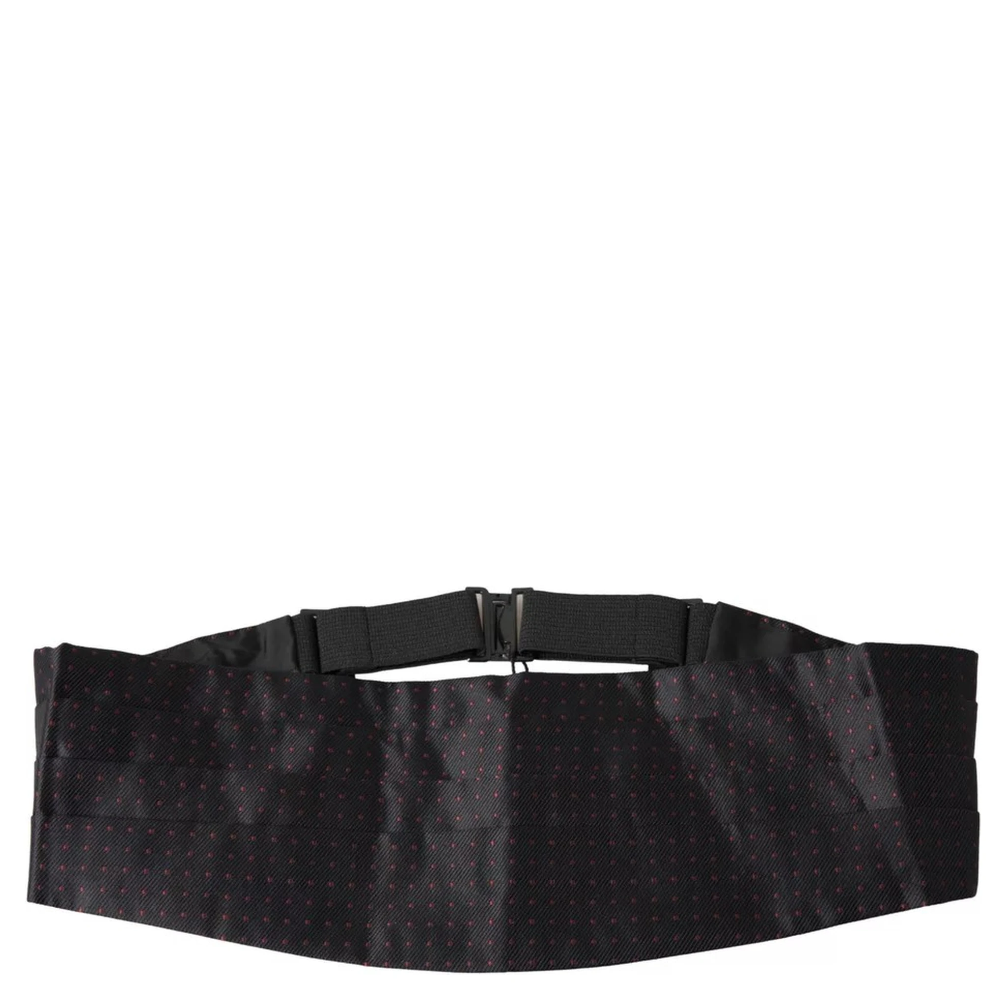 Black Silk Dotted Waist Tuxedo Belt Cummerbund