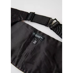 Black Silk Dotted Waist Tuxedo Belt Cummerbund