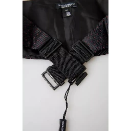 Black Silk Dotted Waist Tuxedo Belt Cummerbund
