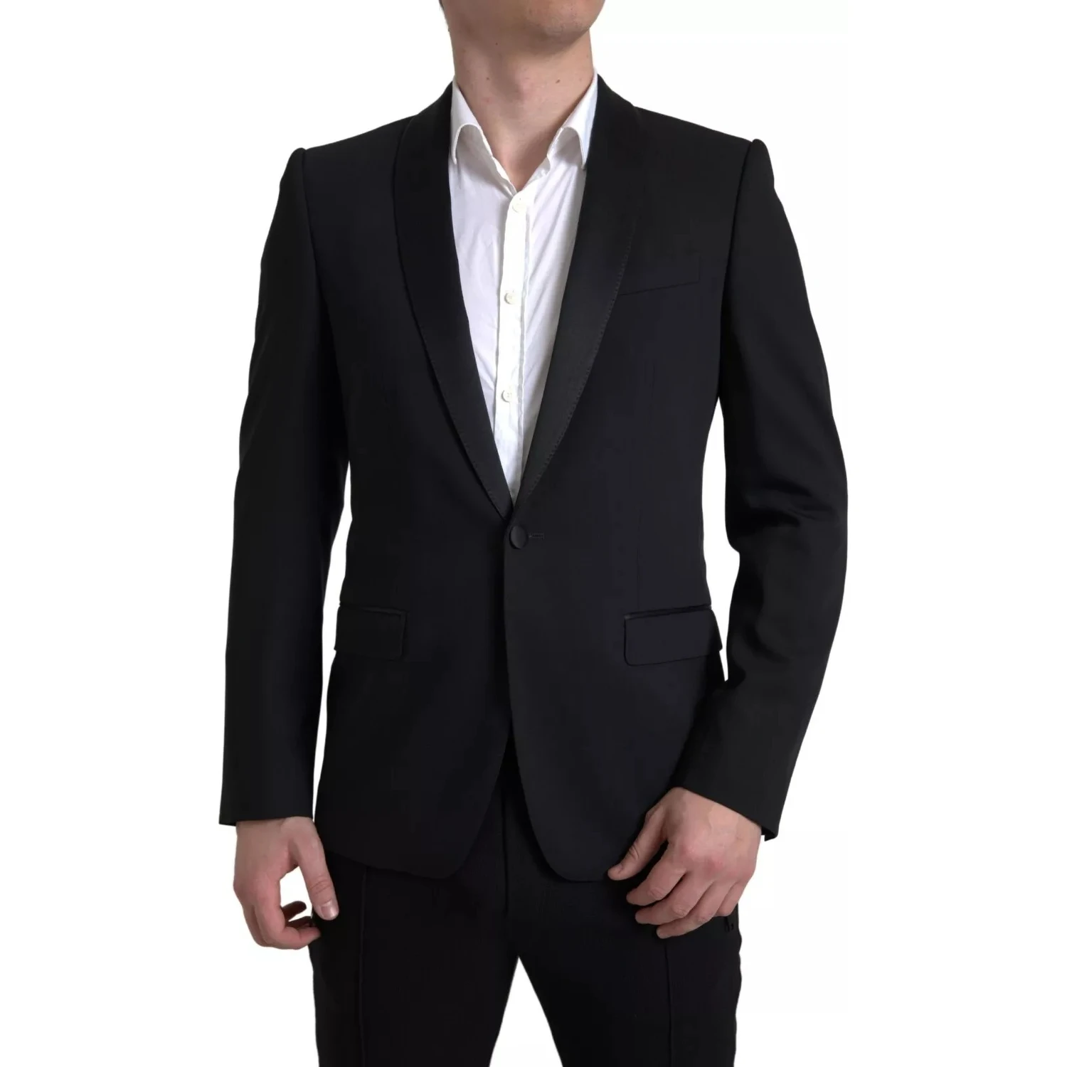 Black Wool Single Breasted MARTINI Blazerclothing