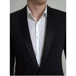 Black Wool Single Breasted MARTINI Blazerclothing
