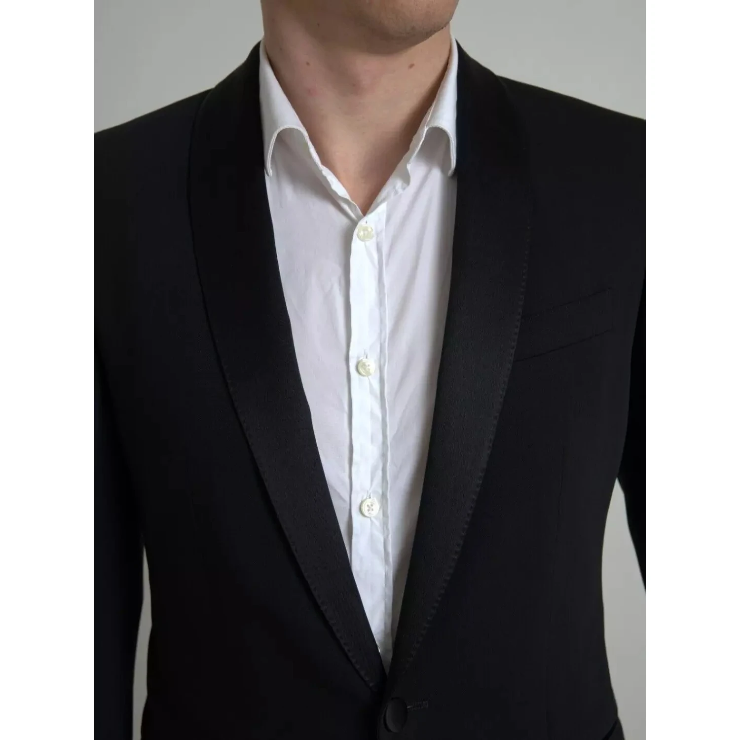Black Wool Single Breasted MARTINI Blazerclothing