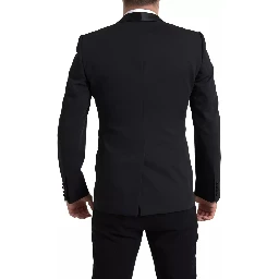 Black Wool Single Breasted MARTINI Blazerclothing