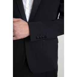 Black Wool Single Breasted MARTINI Blazerclothing