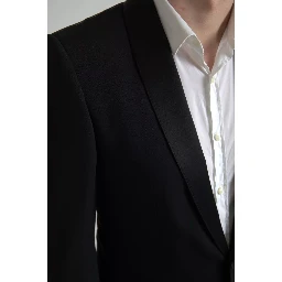 Black Wool Single Breasted MARTINI Blazerclothing