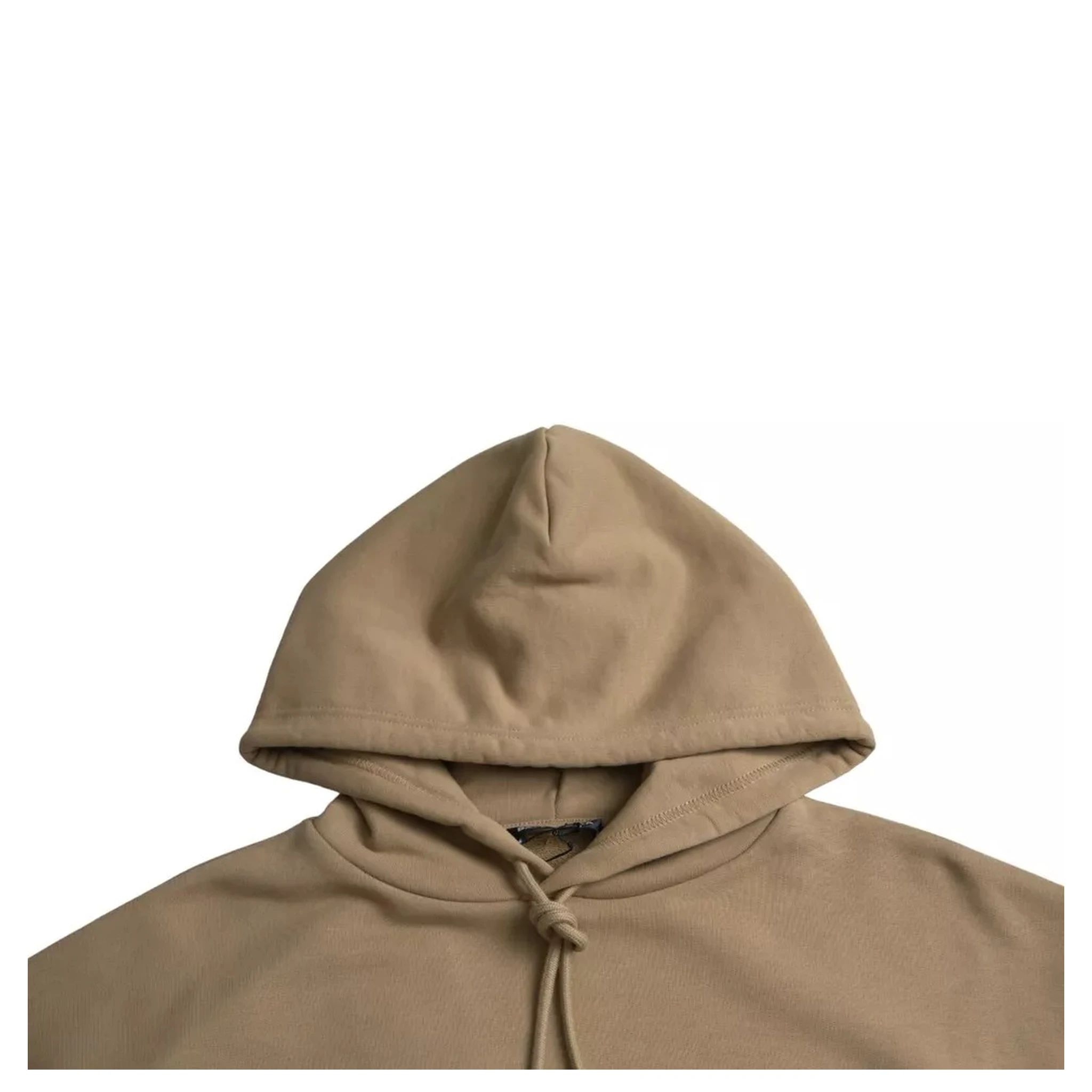 Brown Cotton Symbolic Molleton Bouclette Hooded Sweater