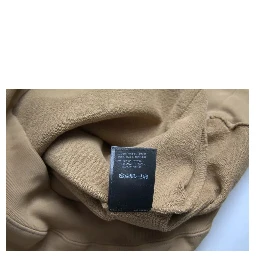 Brown Cotton Symbolic Molleton Bouclette Hooded Sweater