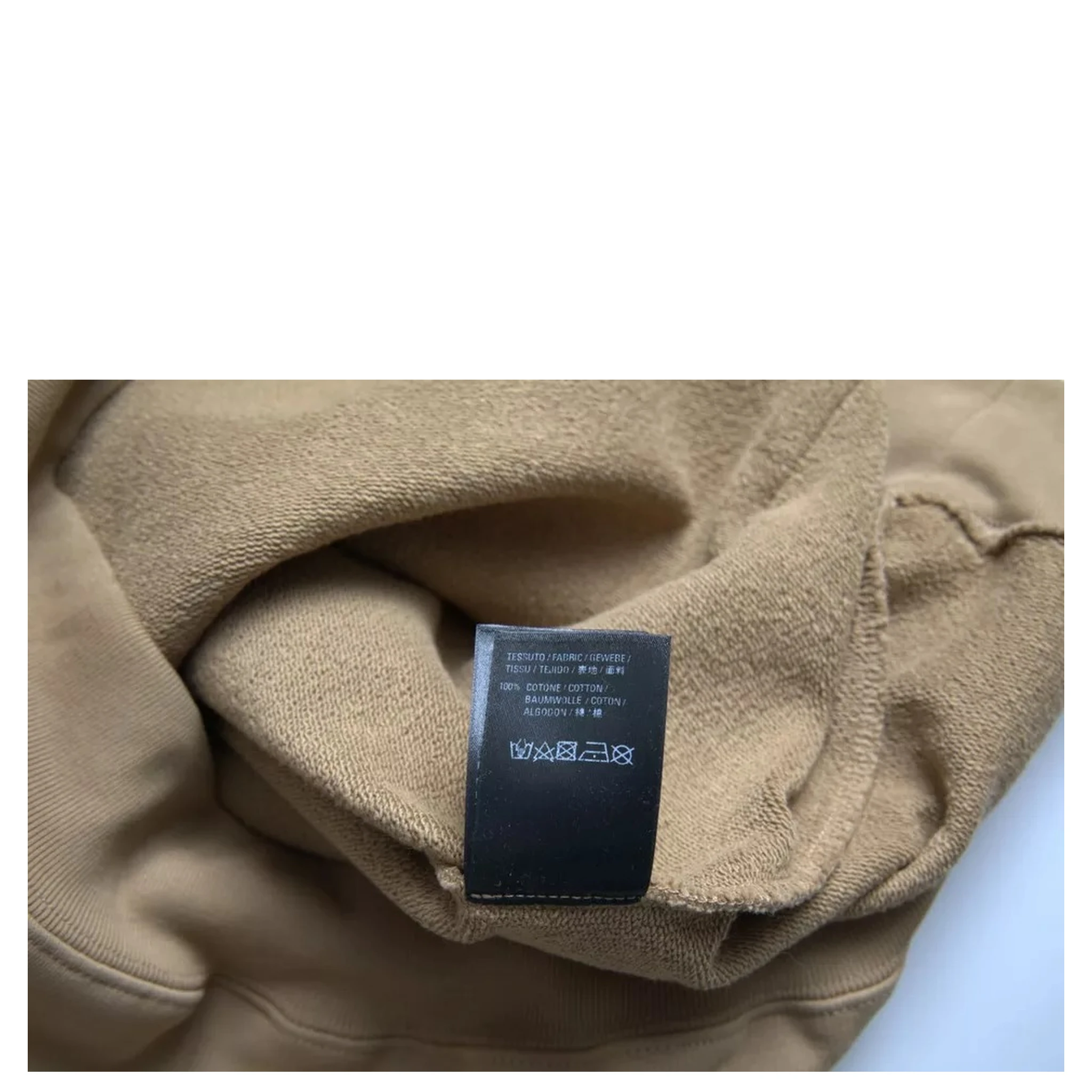 Brown Cotton Symbolic Molleton Bouclette Hooded Sweater