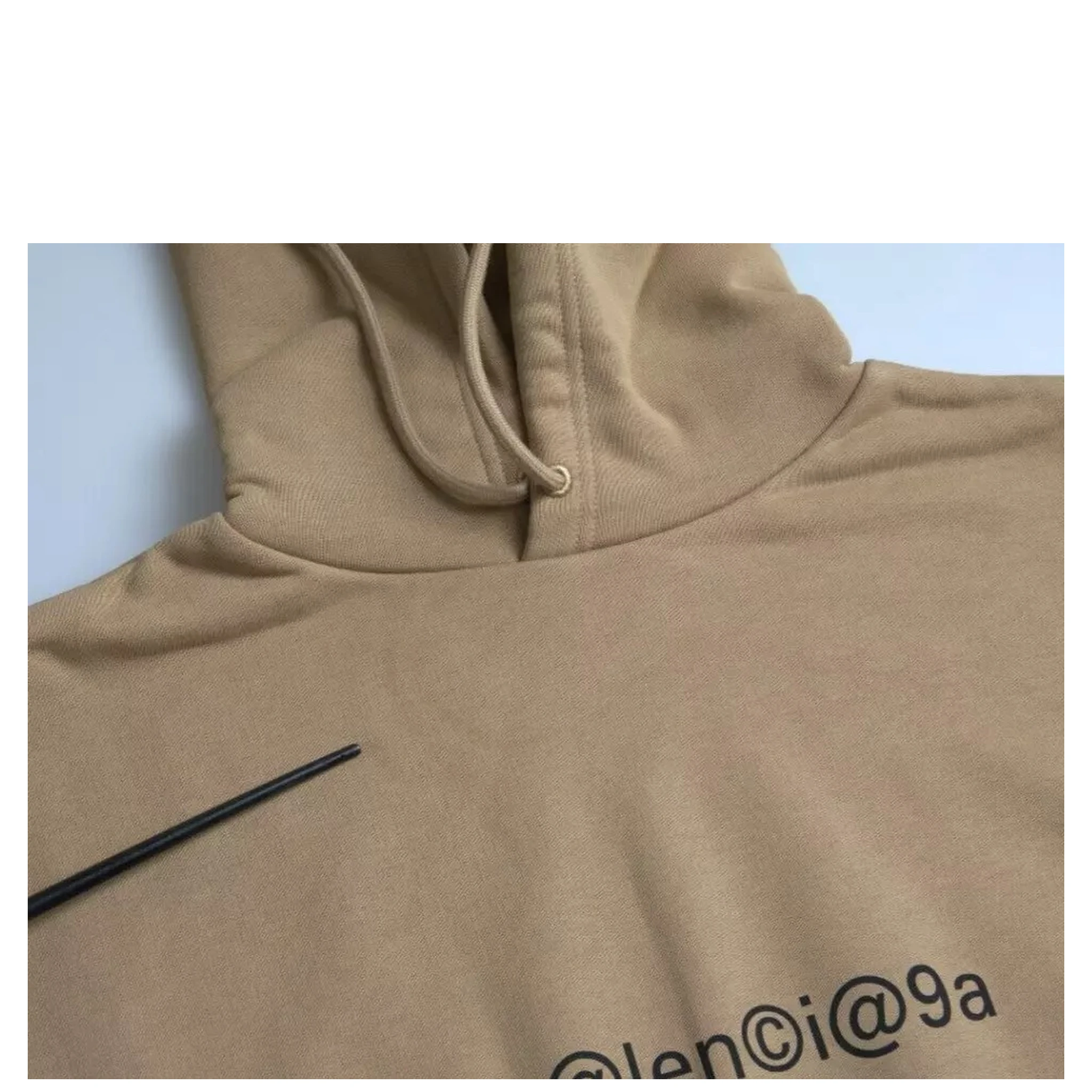 Brown Cotton Symbolic Molleton Bouclette Hooded Sweater