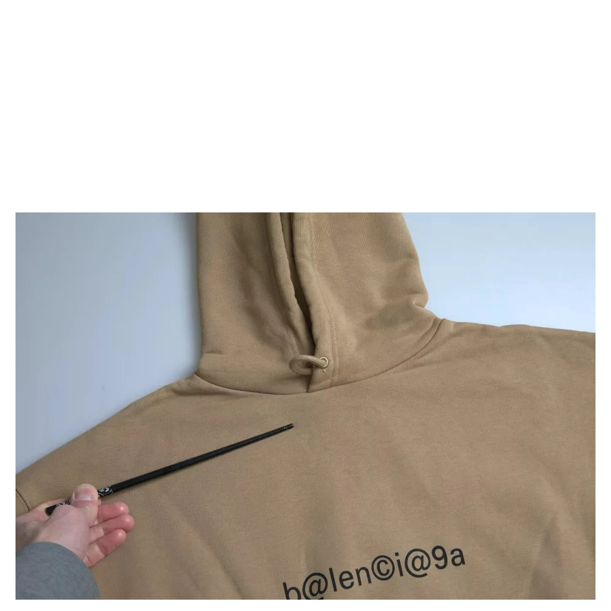 Brown Cotton Symbolic Molleton Bouclette Hooded Sweater