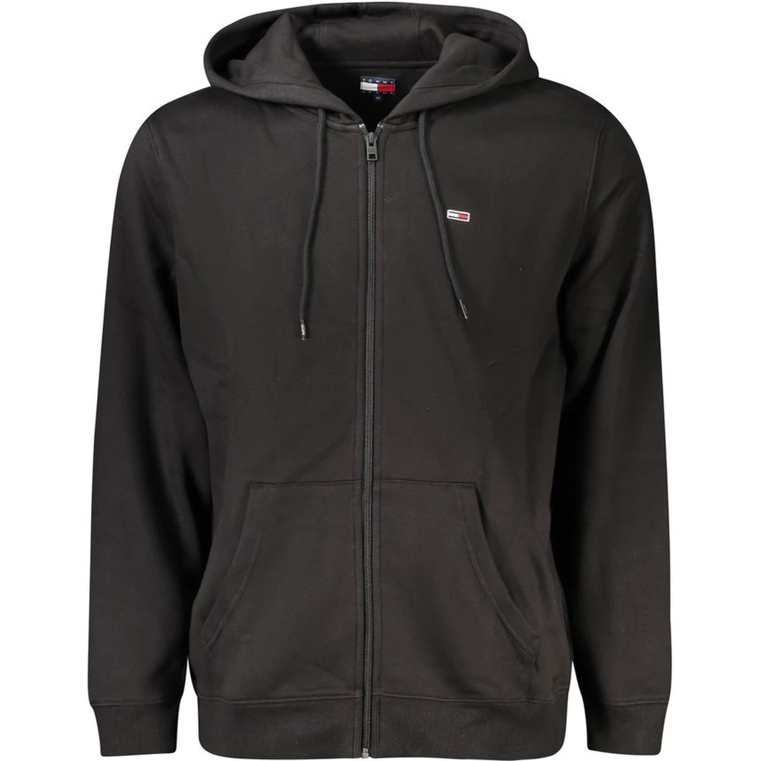 Regular fit organic cotton fleece zip-thru hoody sweatshirt