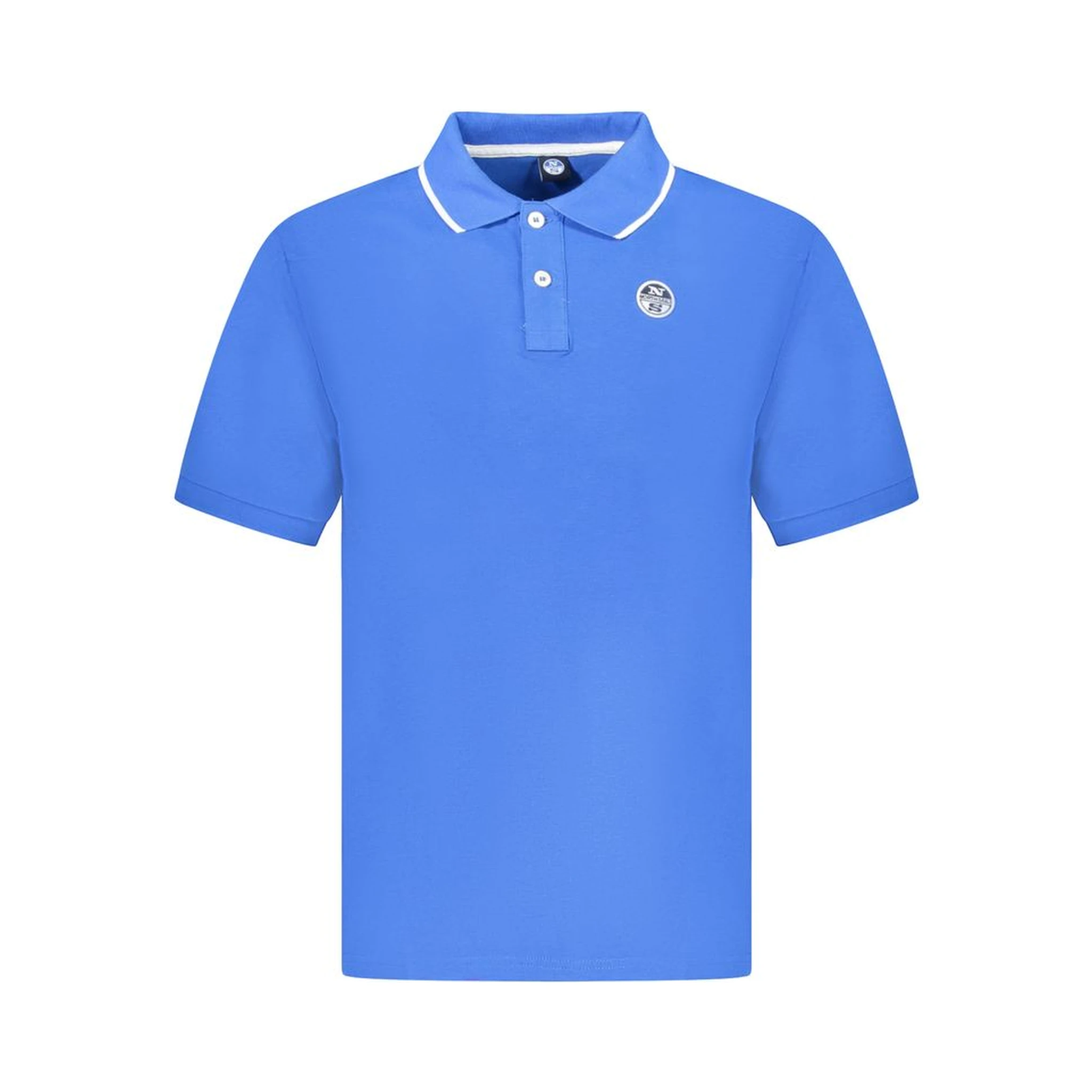 Blue Cotton Polo Shirt