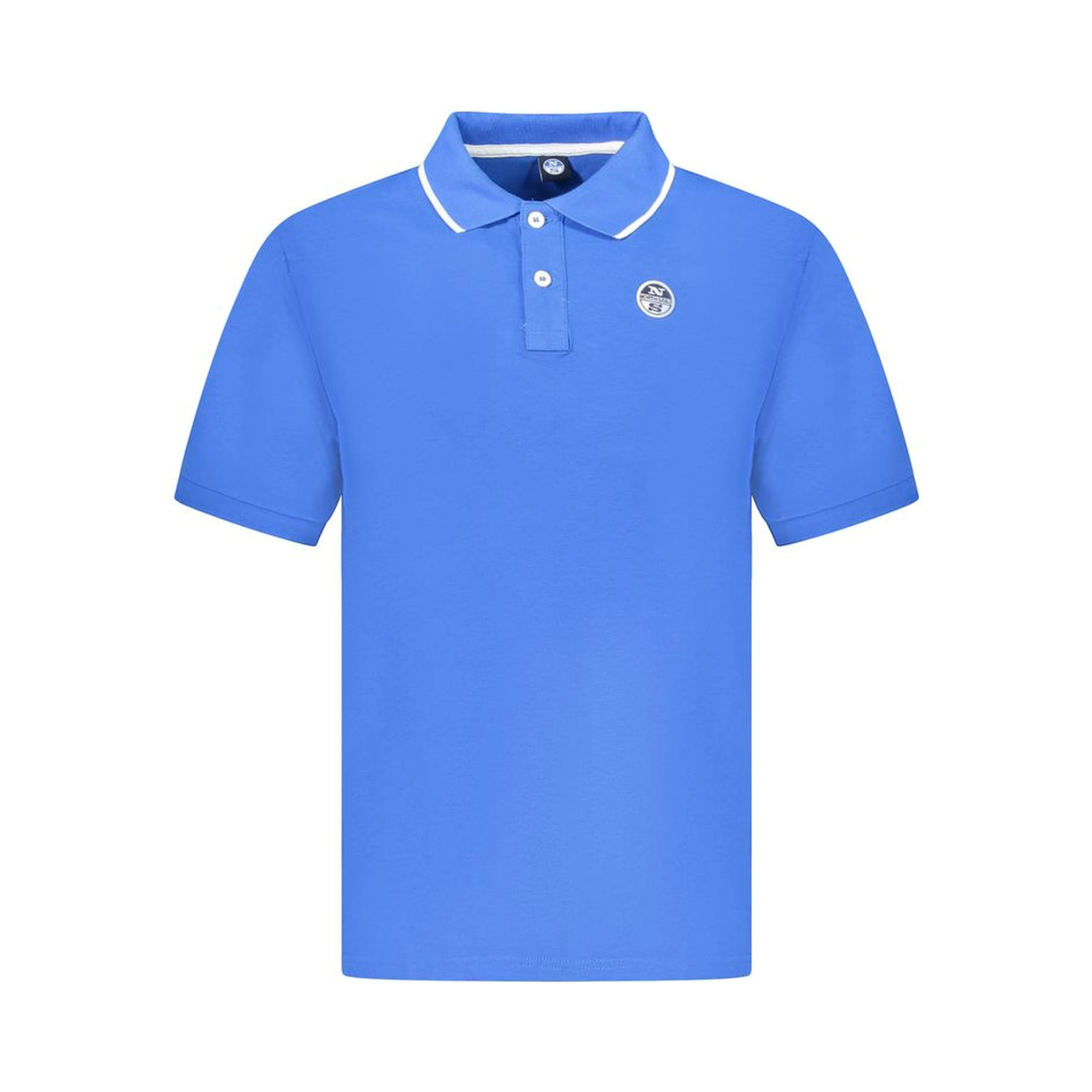 Blue Cotton Polo Shirt