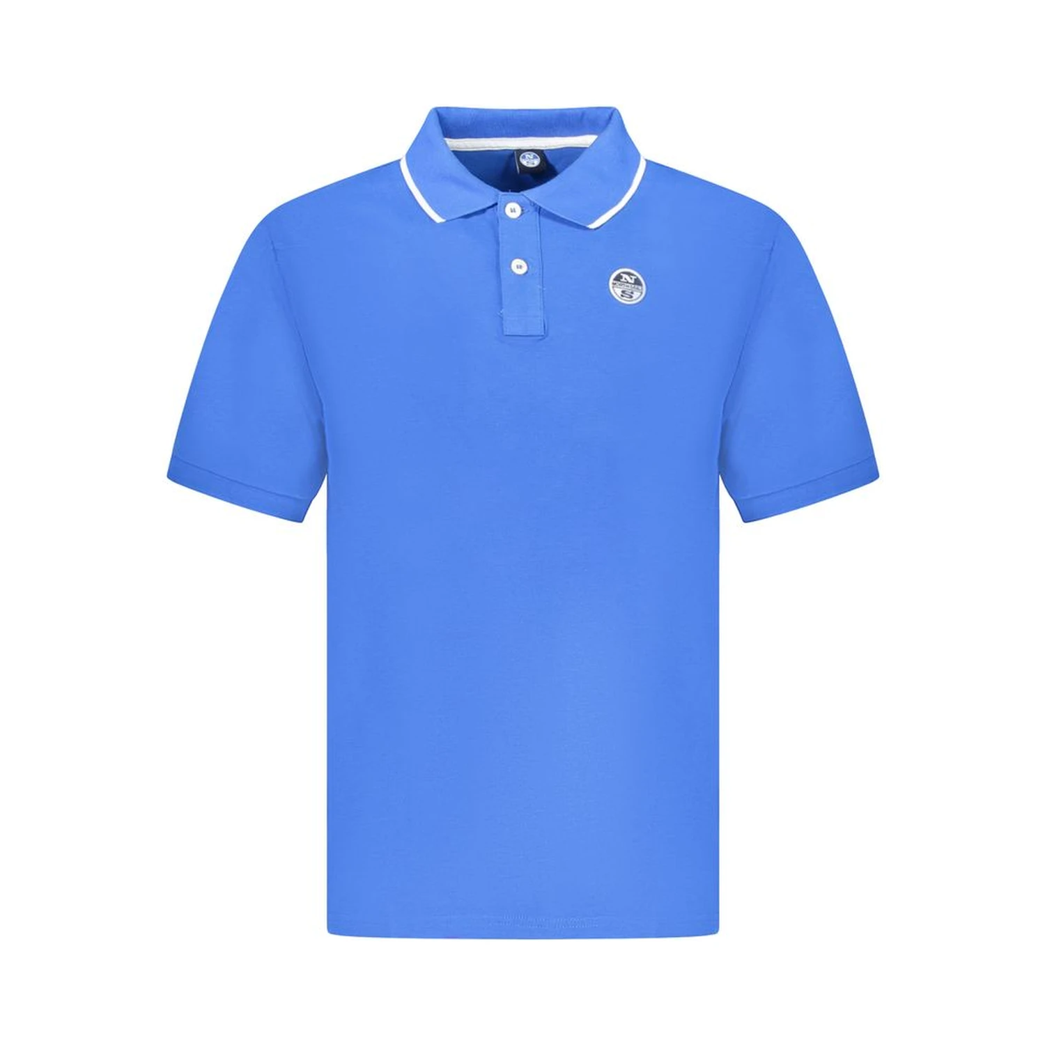 Blue Cotton Polo Shirt
