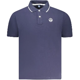 Blue Cotton Polo Shirt