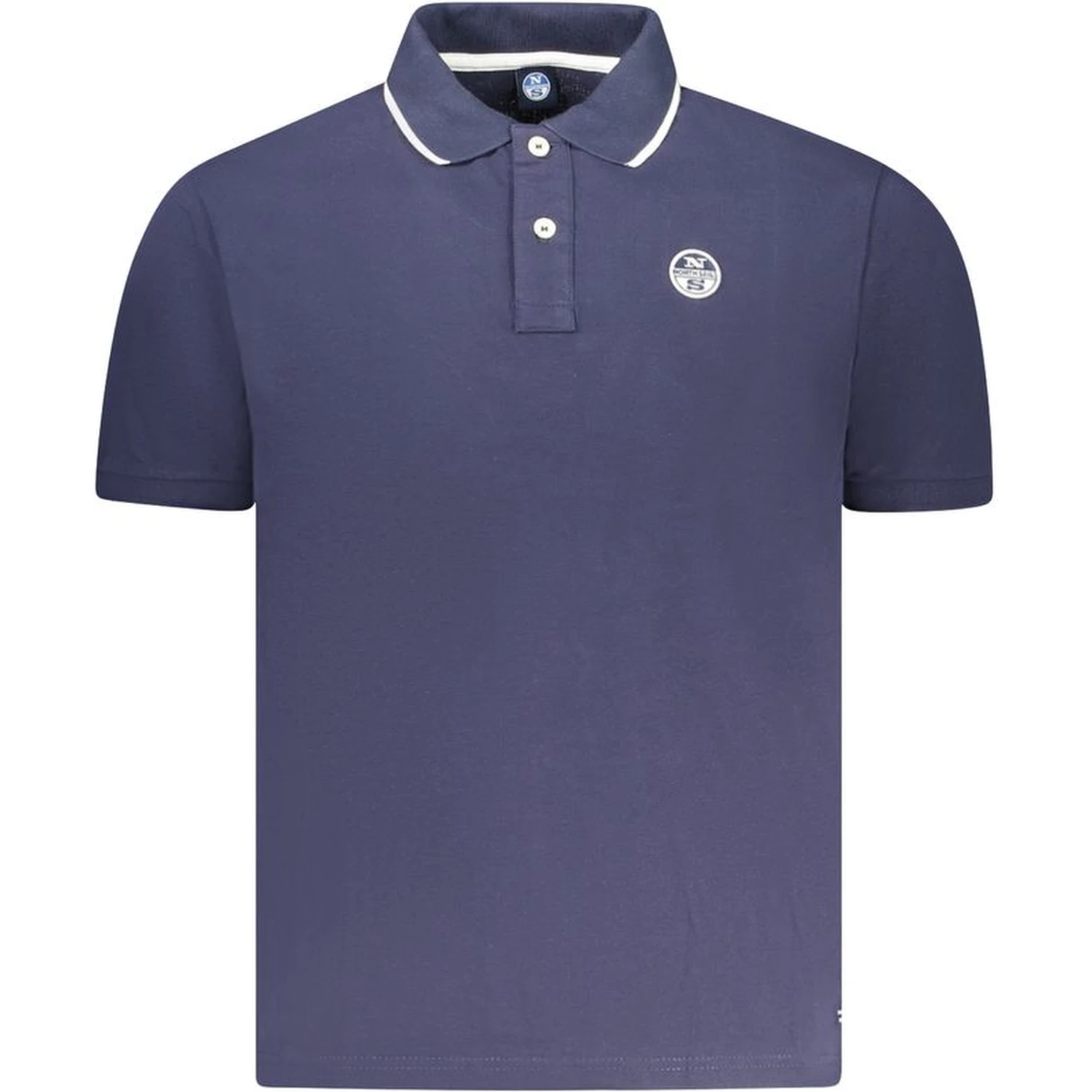 Blue Cotton Polo Shirt
