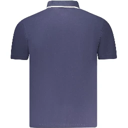 Blue Cotton Polo Shirt