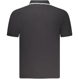 Black Cotton Polo Shirt
