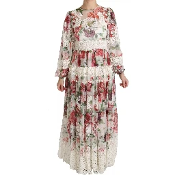 Multicolor Floral Maxi Sheath Dress