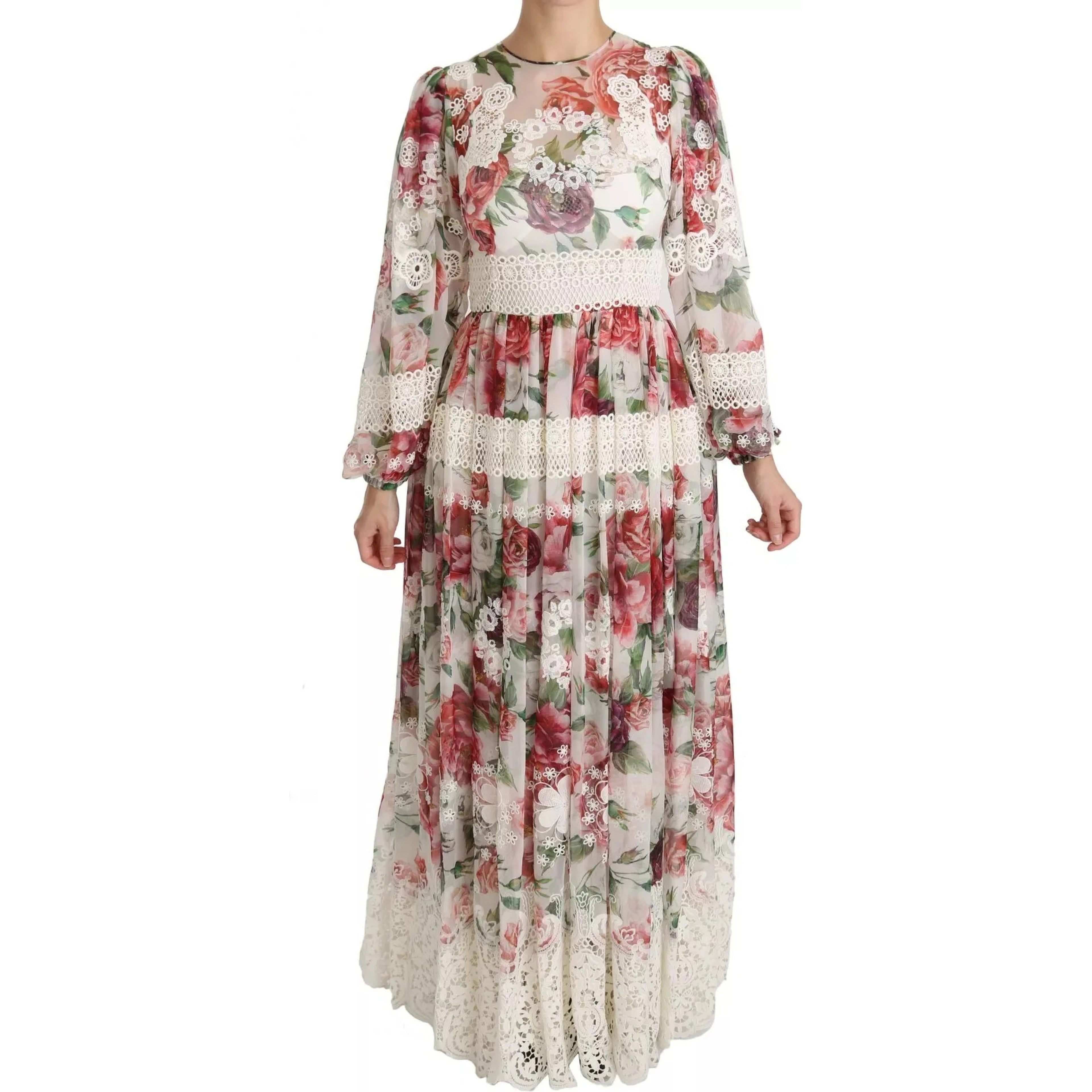 Multicolor Floral Maxi Sheath Dress