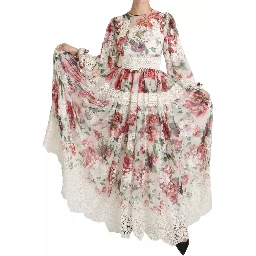 Multicolor Floral Maxi Sheath Dress