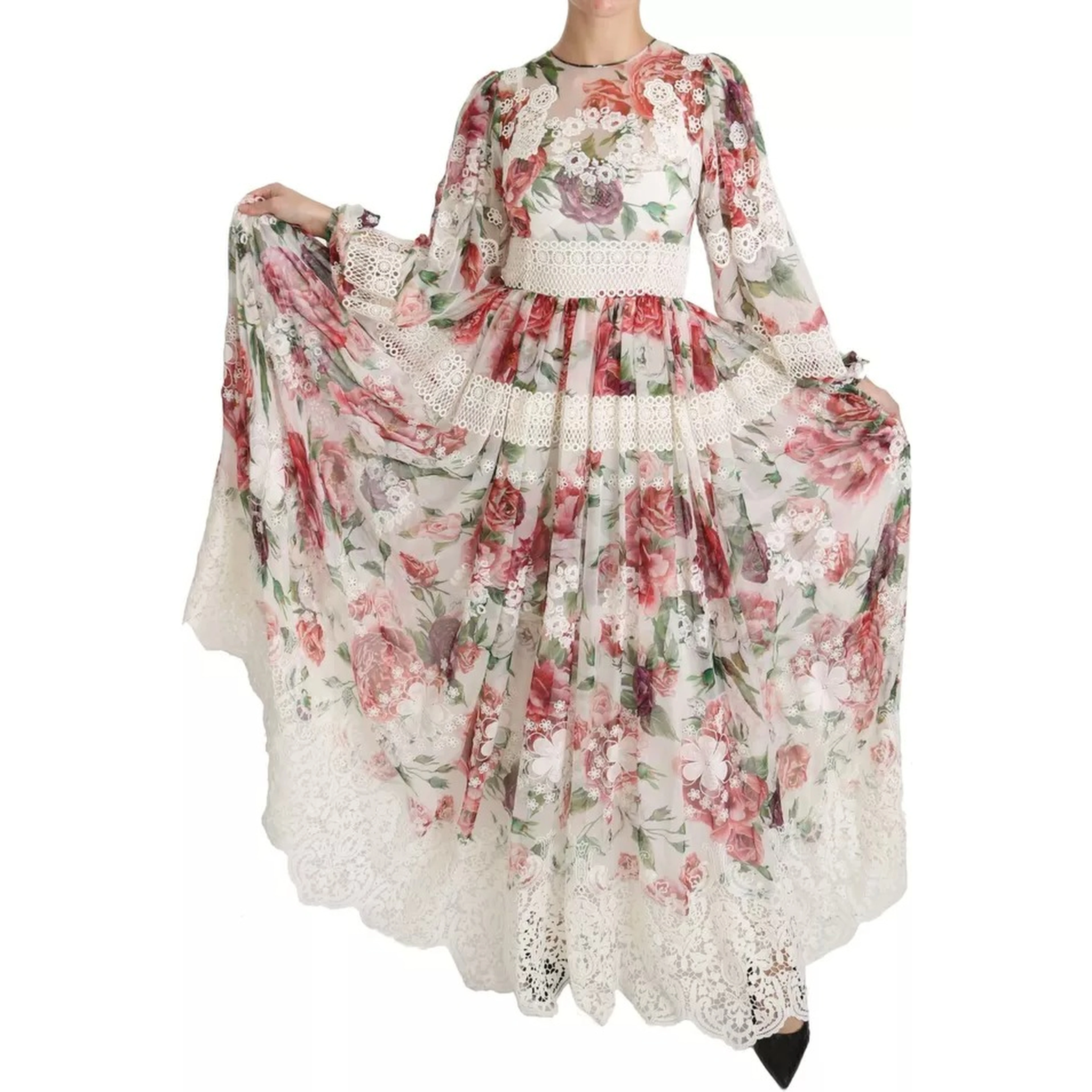 Multicolor Floral Maxi Sheath Dress