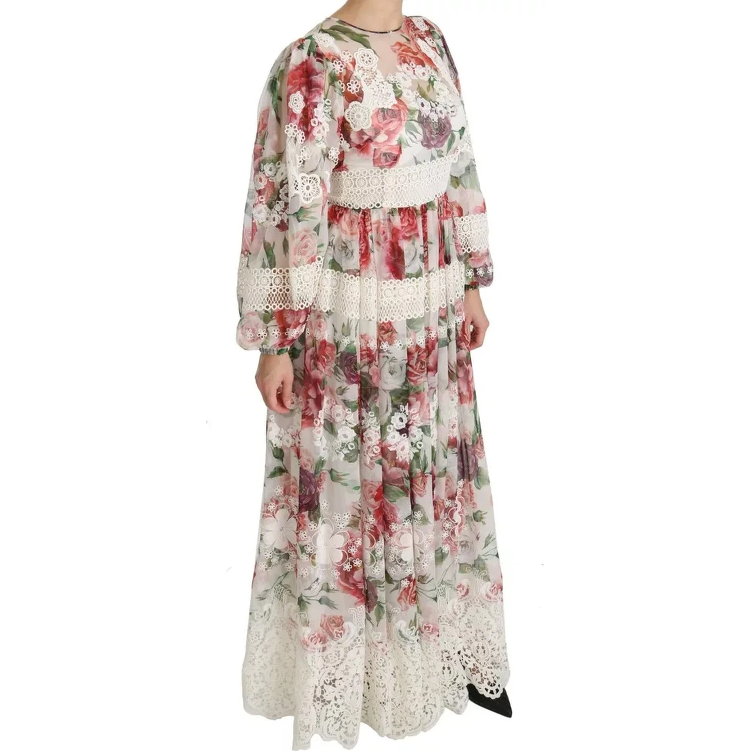 Multicolor Floral Maxi Sheath Dress