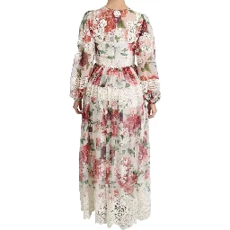 Multicolor Floral Maxi Sheath Dress