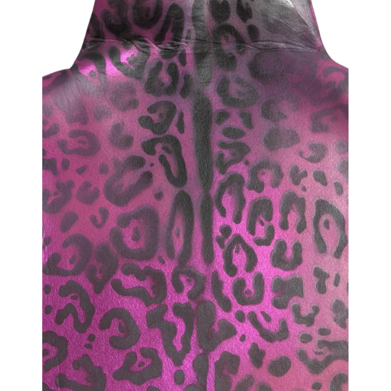 Pink Leopard Print Polyester Shift Midi Dress