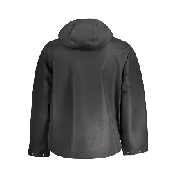 Black Polyester Jackets & Coat