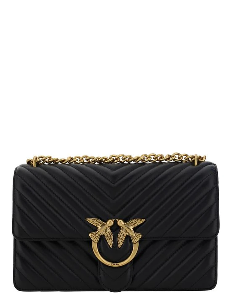 Black Calf Leather Bos Taurus Shoulder Bag