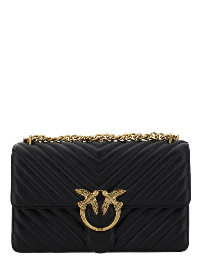 Black Calf Leather Bos Taurus Shoulder Bag