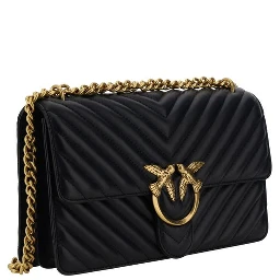 Black Calf Leather Bos Taurus Shoulder Bag