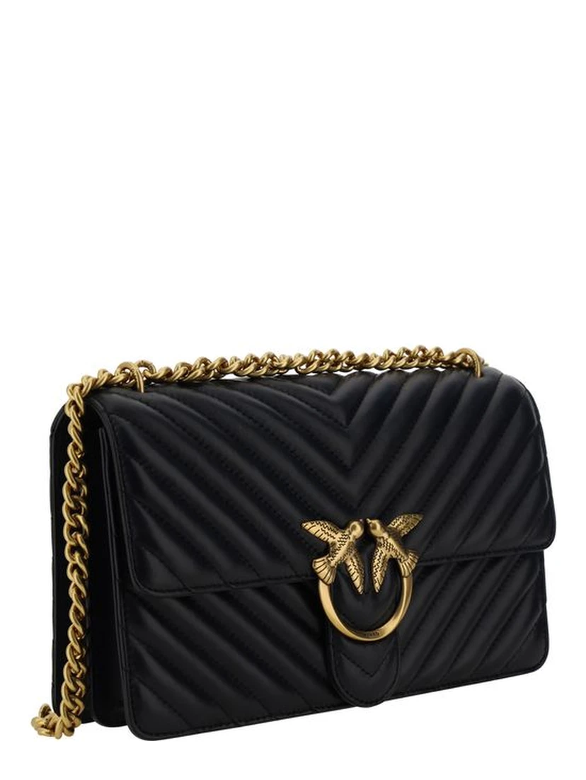 Black Calf Leather Bos Taurus Shoulder Bag