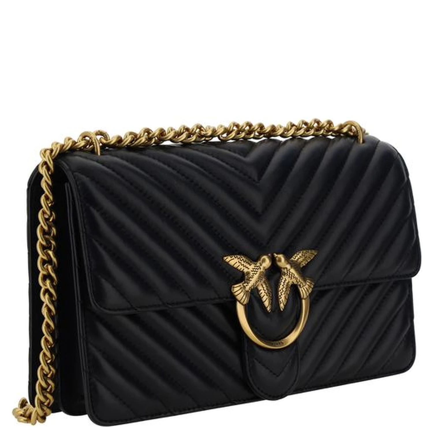 Black Calf Leather Bos Taurus Shoulder Bag