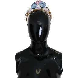 Gold Crystal Purple Hortensia Headband Crown Diadem