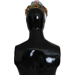 Gold Crystal Purple Hortensia Headband Crown Diadem