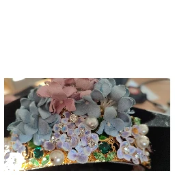 Gold Crystal Purple Hortensia Headband Crown Diadem