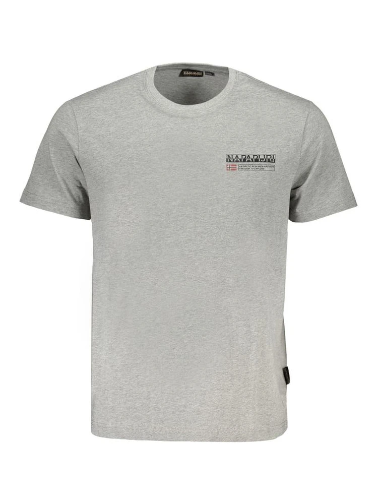 Brown Cotton Men T-shirt In Gray