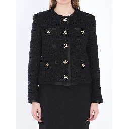 Tweed single-breasted jacket