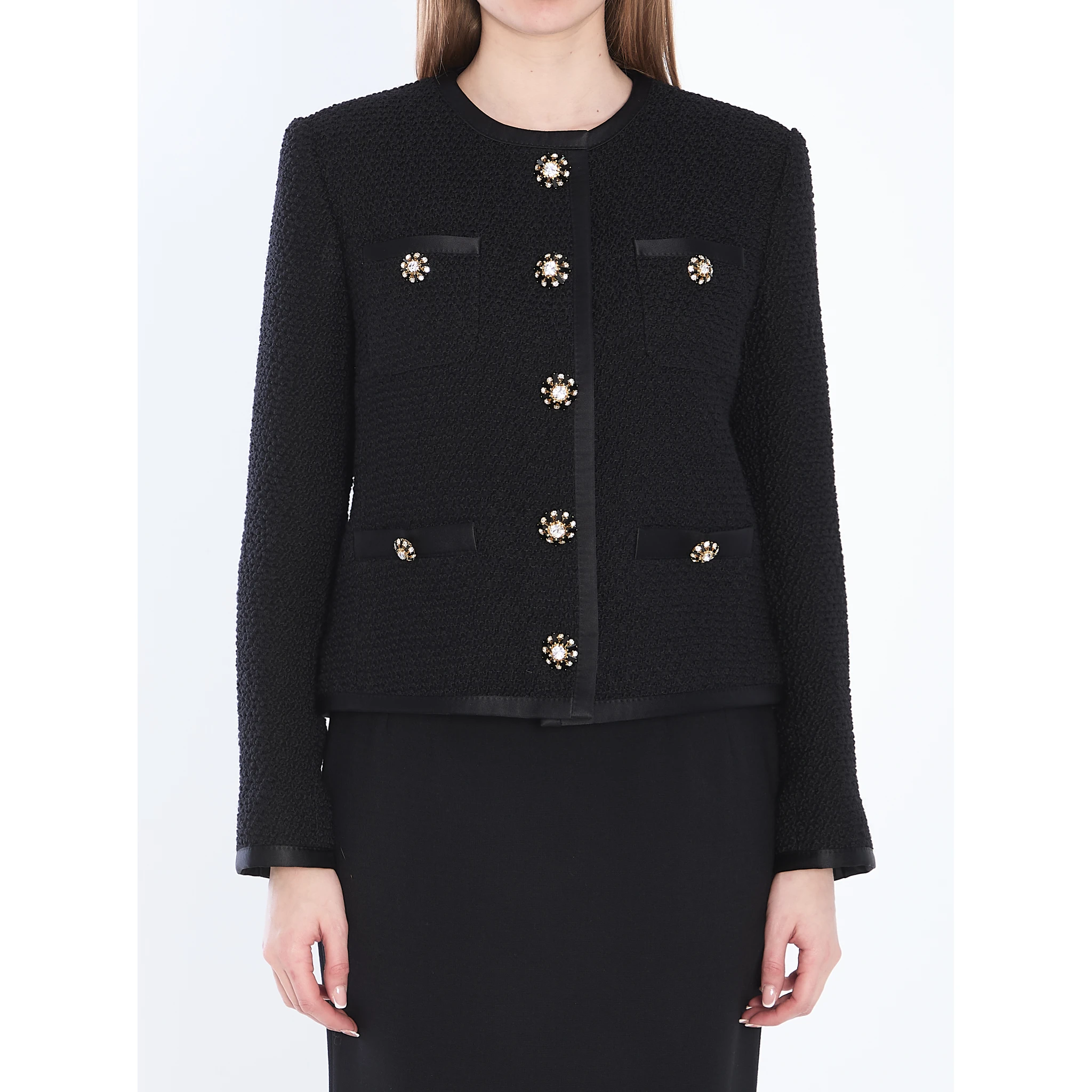 Tweed single-breasted jacket