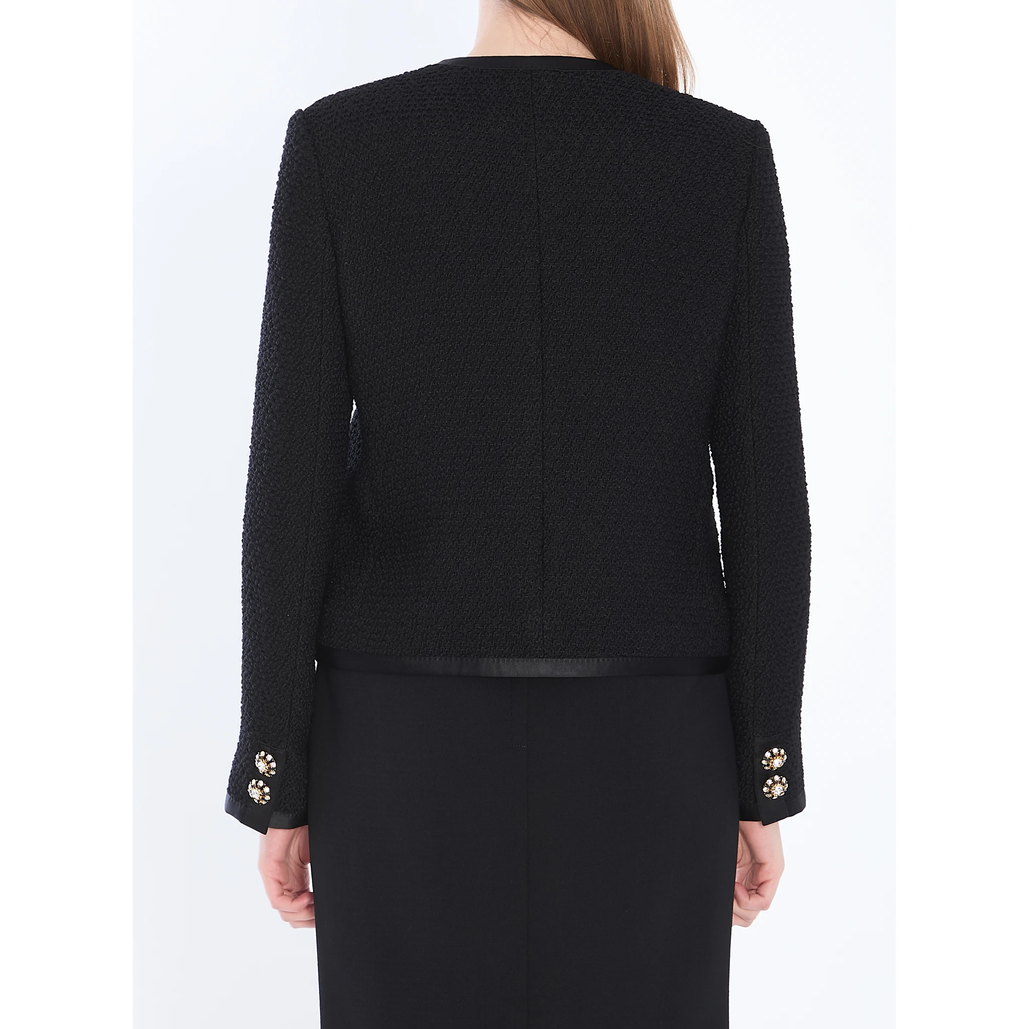 Tweed single-breasted jacket