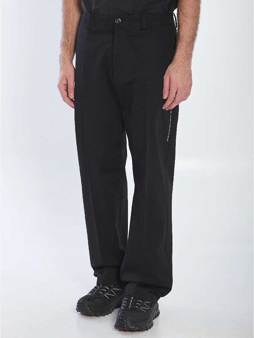 Cotton gabardine trousers
