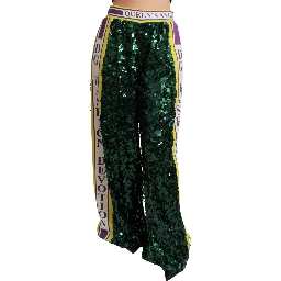 Green Sequin Trousers Queens Angel Pants