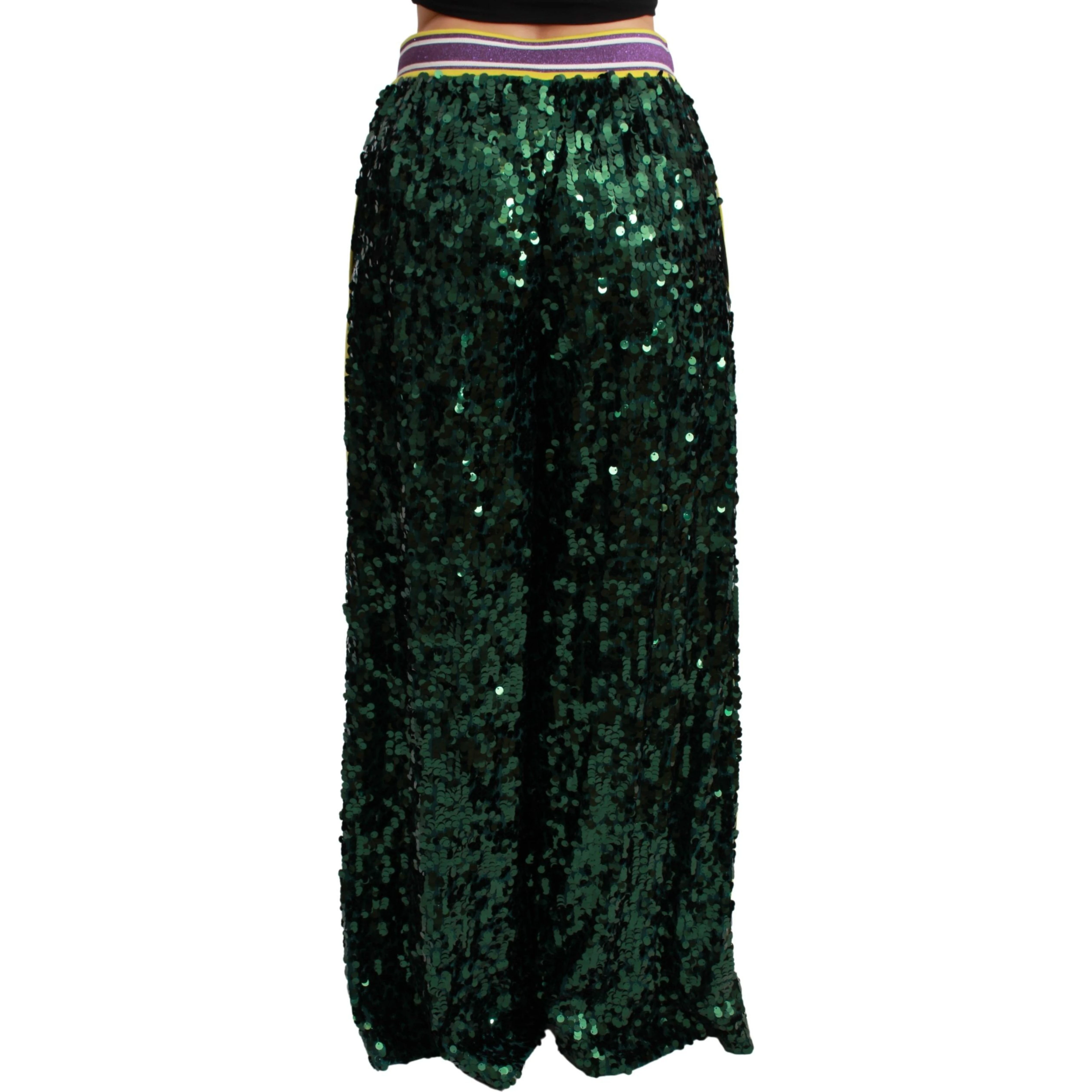 Green Sequin Trousers Queens Angel Pants