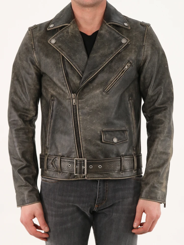 Biker leather jacket