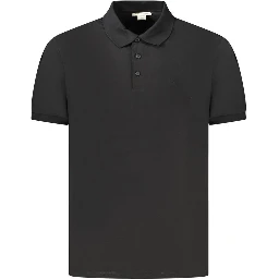 Black Cotton Polo Shirt