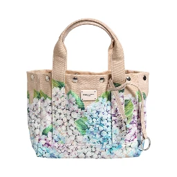 Multicolor Floral Canvas TANIA Top Handle Tote Bag