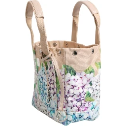 Multicolor Floral Canvas TANIA Top Handle Tote Bag